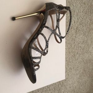 Jimmy Choo sandals (gold heel).